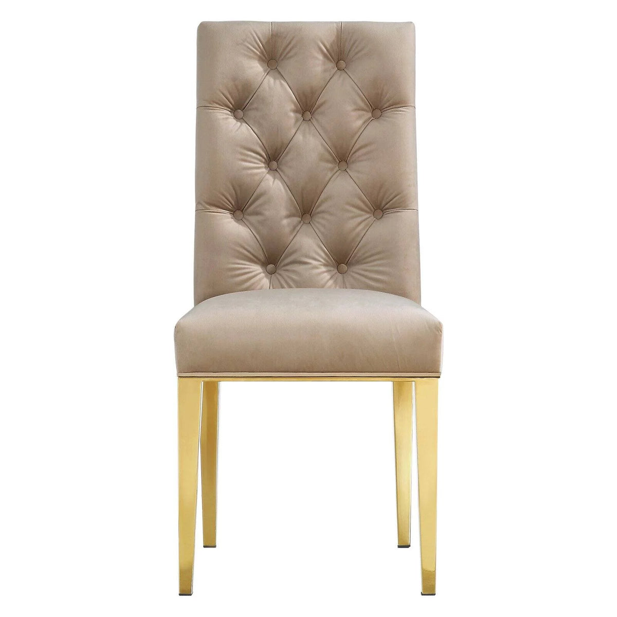 Black Velvet Dining Chair Set of 2 B7678