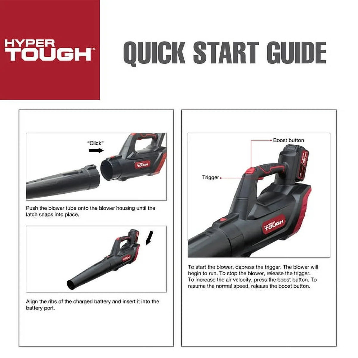 Cordless Handheld Blower 20V Max 90 MPH 372 CFM D450