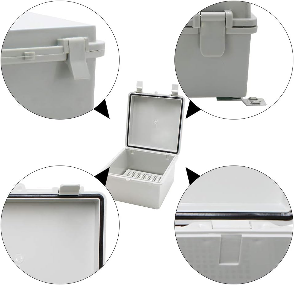 Grey Weatherproof Plastic Electrical Box with Lock Y130378