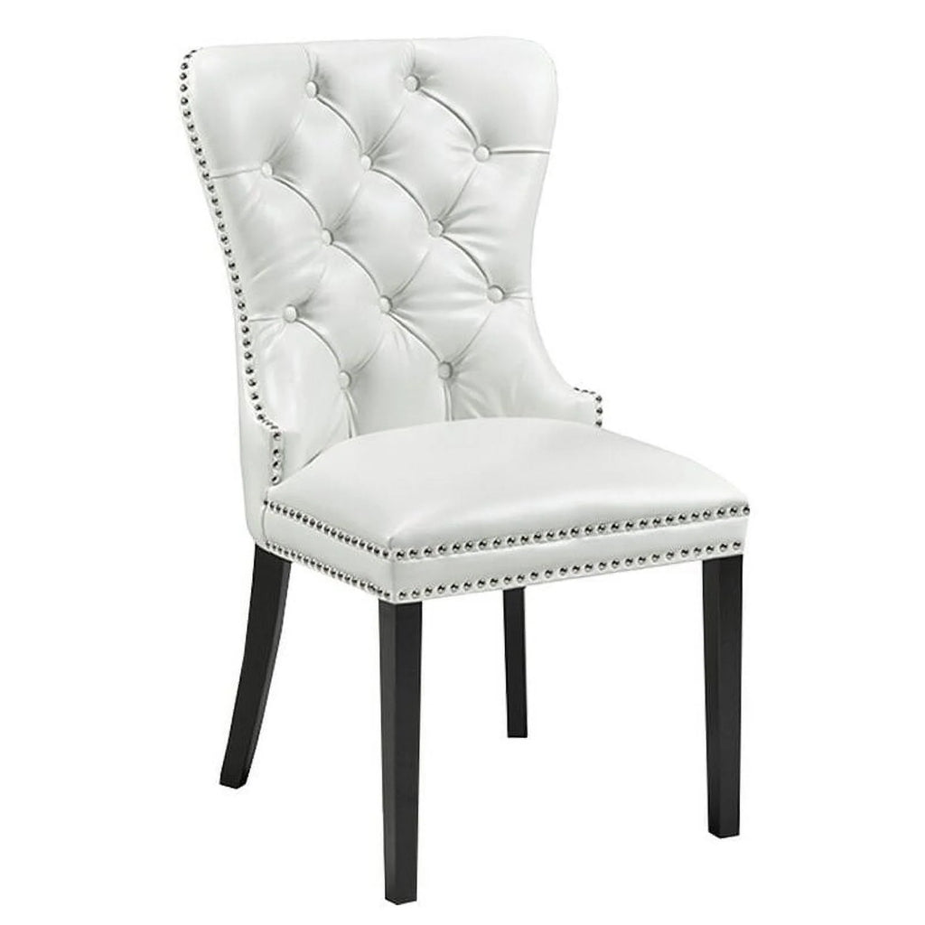 White Leather Dining Chair Q6088