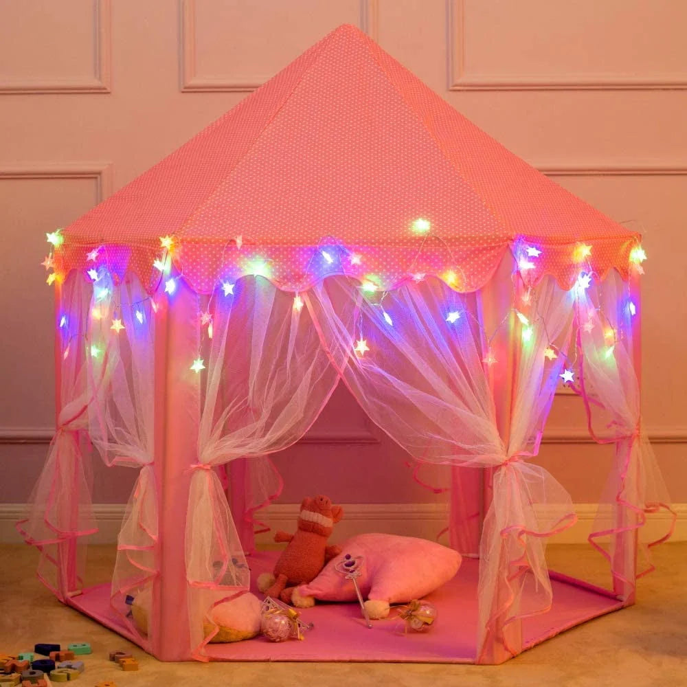 Hexagon Play Tent with Star Lights D239