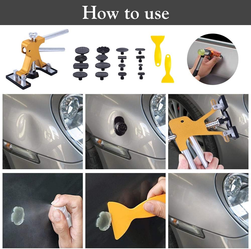 35pcs Dent Puller Kit with Adjustable Width Dent Repair Tools O34138