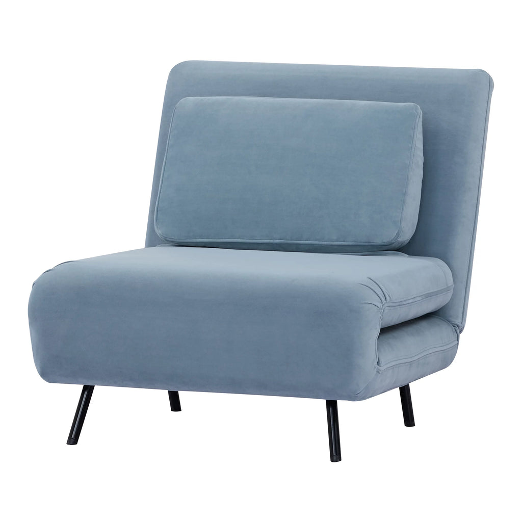Velvet Blue Convertible Futon Chair X649682