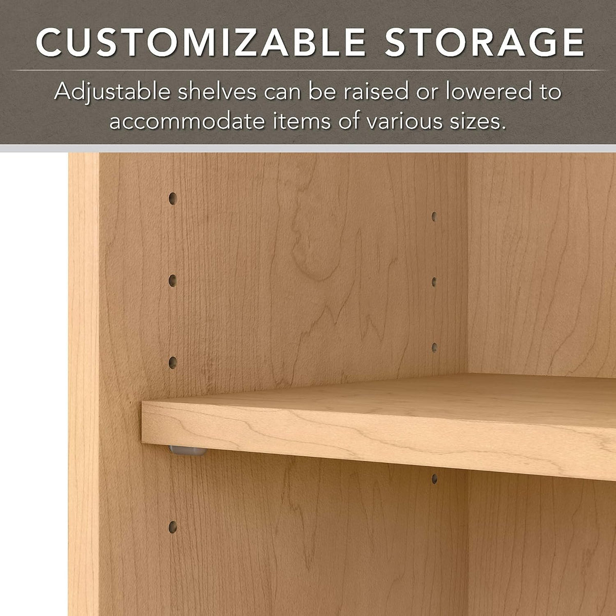 Natural Maple 5 Shelf Bookcase F162073
