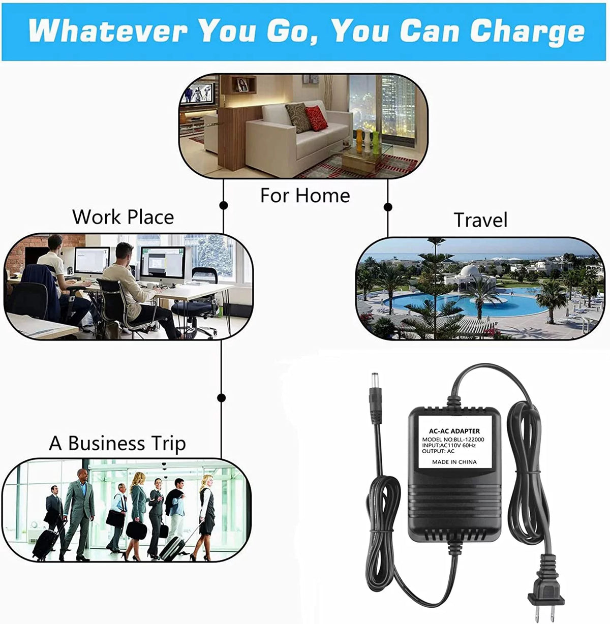 9V AC/AC Adapter V7475