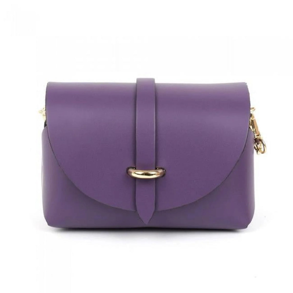 Purple Small Calfskin Leather Shoulder Handbag N44012