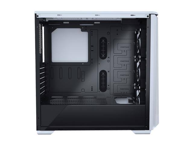 White Steel Tempered Glass ATX Mid Tower Computer Case R437