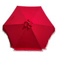 Red 9ft 6 Ribs Replacement Umbrella Canopy with Fringed Valance Q621