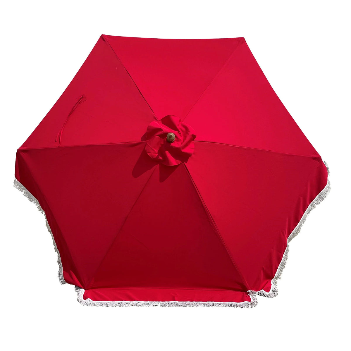 Red 9ft 6 Ribs Replacement Umbrella Canopy with Fringed Valance Q621