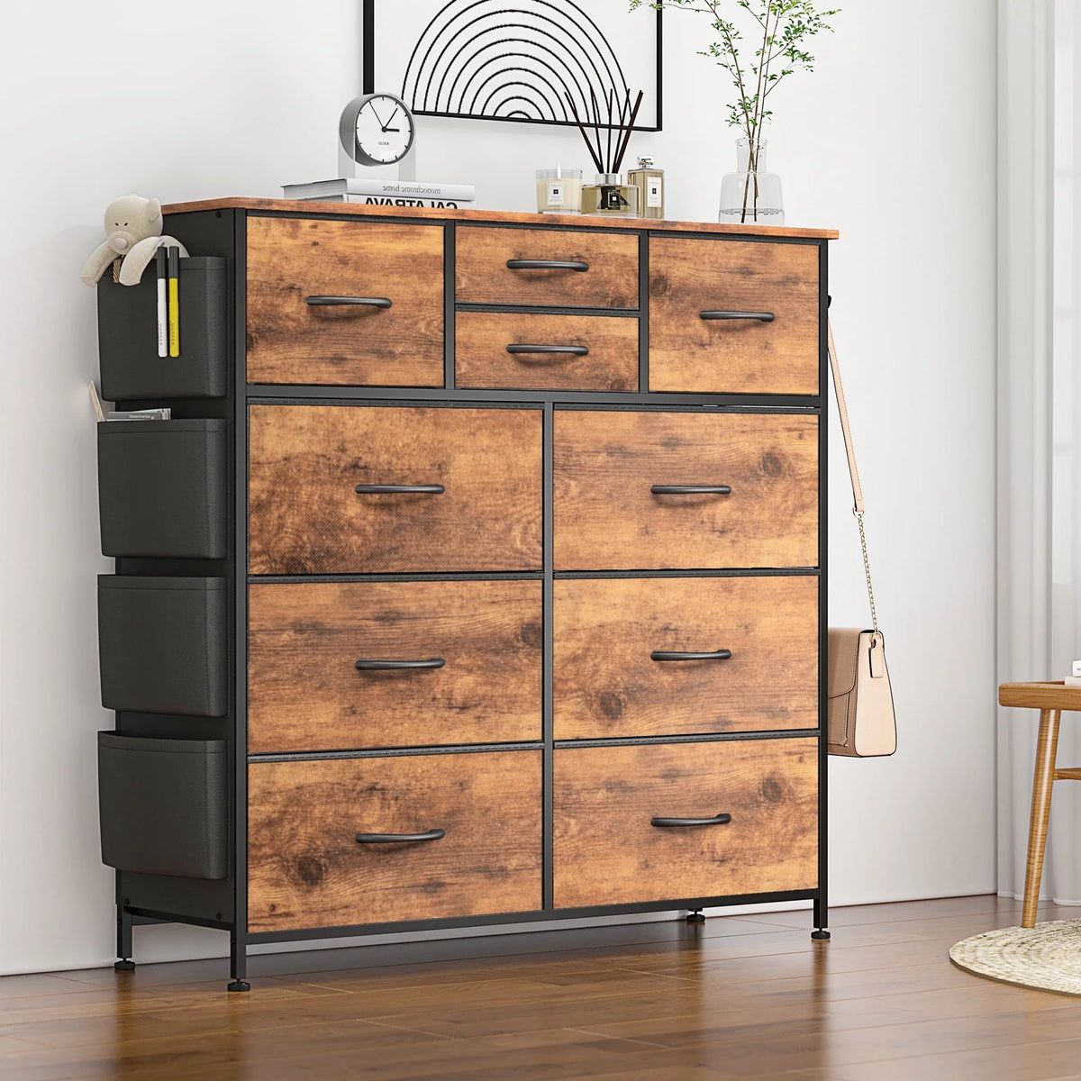 Brown 10 Drawer Dresser A855