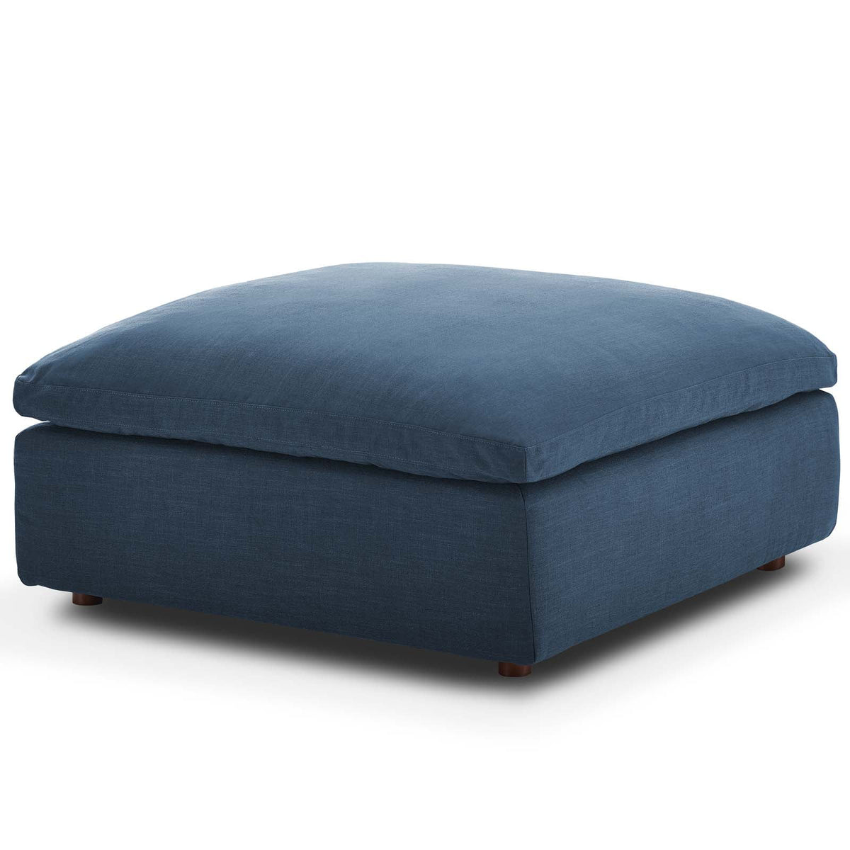 Navy Blue Fabric Accent Chair Ottoman C796270