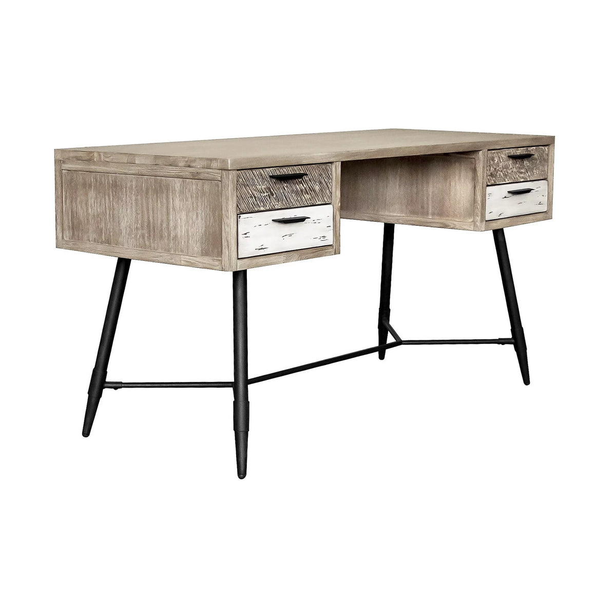 4-Drawer Modern Wood Desk H845