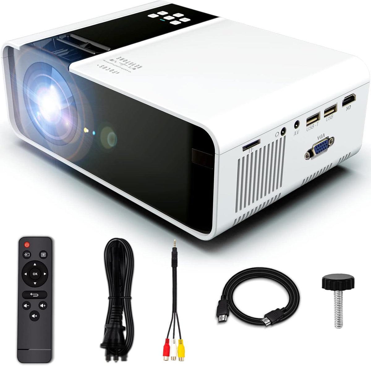 Mini Portable Projector 1080P Supported Full HD Outdoor Movie Projector H113