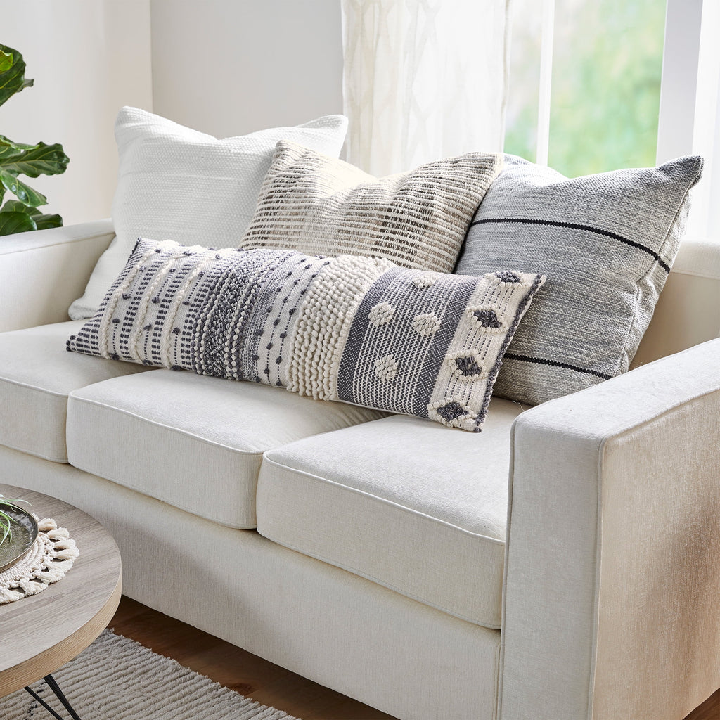 Gray Oversized Oblong 14" x 36" Pillow X8378