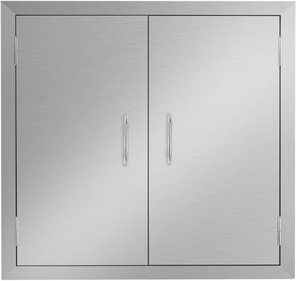 24W x 24H Inch Stainless Steel Double Wall Outdoor Kitchen Doors R97733