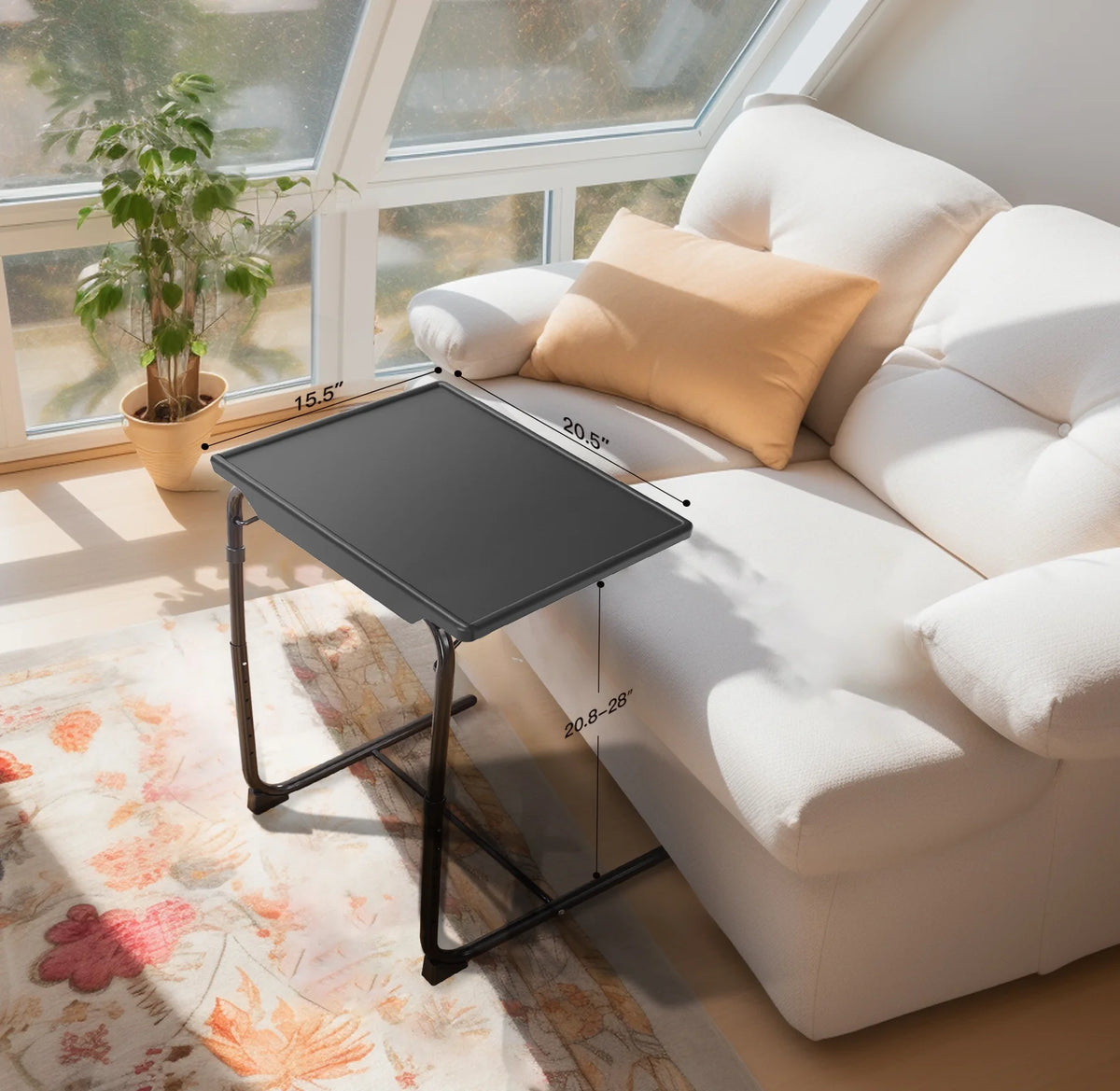 Folding Tray Table with Cup Holder I15617