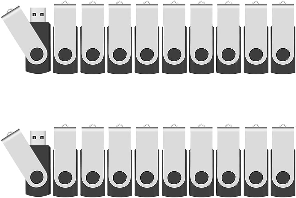 2GB 20 Pack Blue USB 2.0 Flash Drives with Lanyards A7537