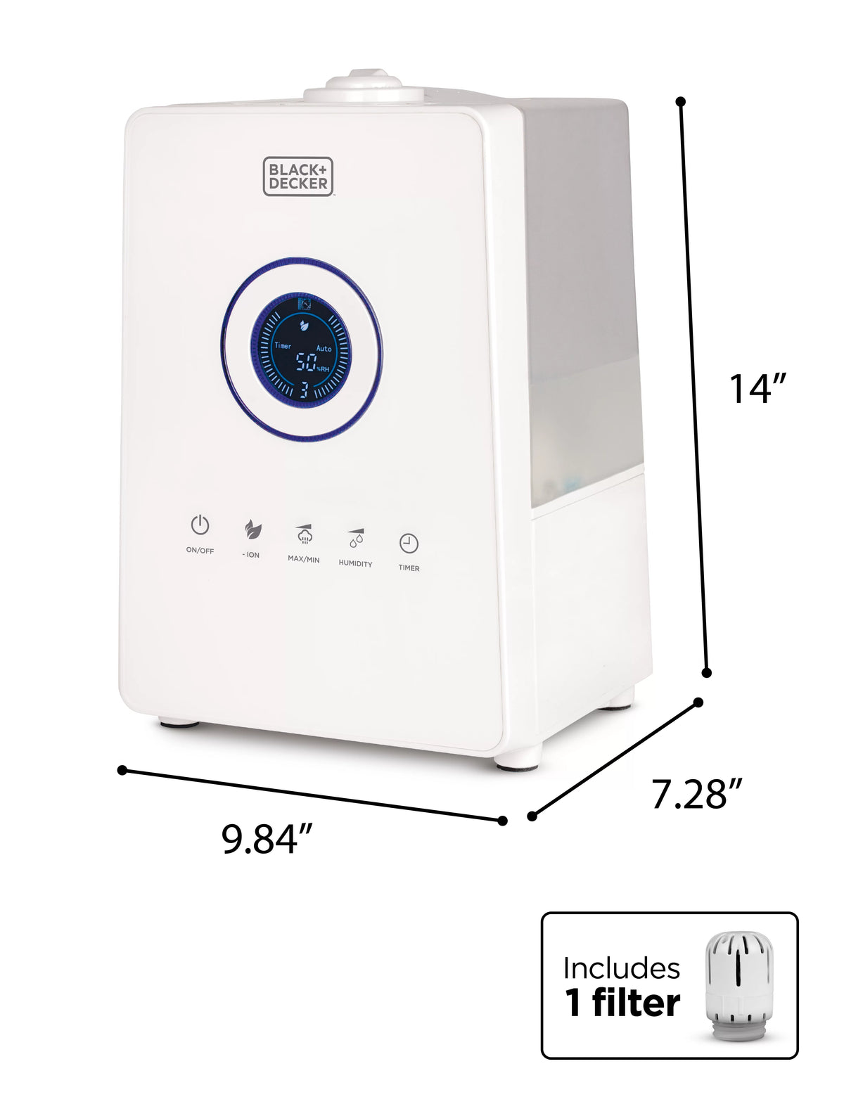 5.5 Liter Ultrasonic Humidifier with Digital Touch Panel Control and Remote G5710