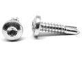 10-16 x 1 Self Drilling Screw 6 Lobe Pan Head Low Carbon Steel Zinc Plated D1991