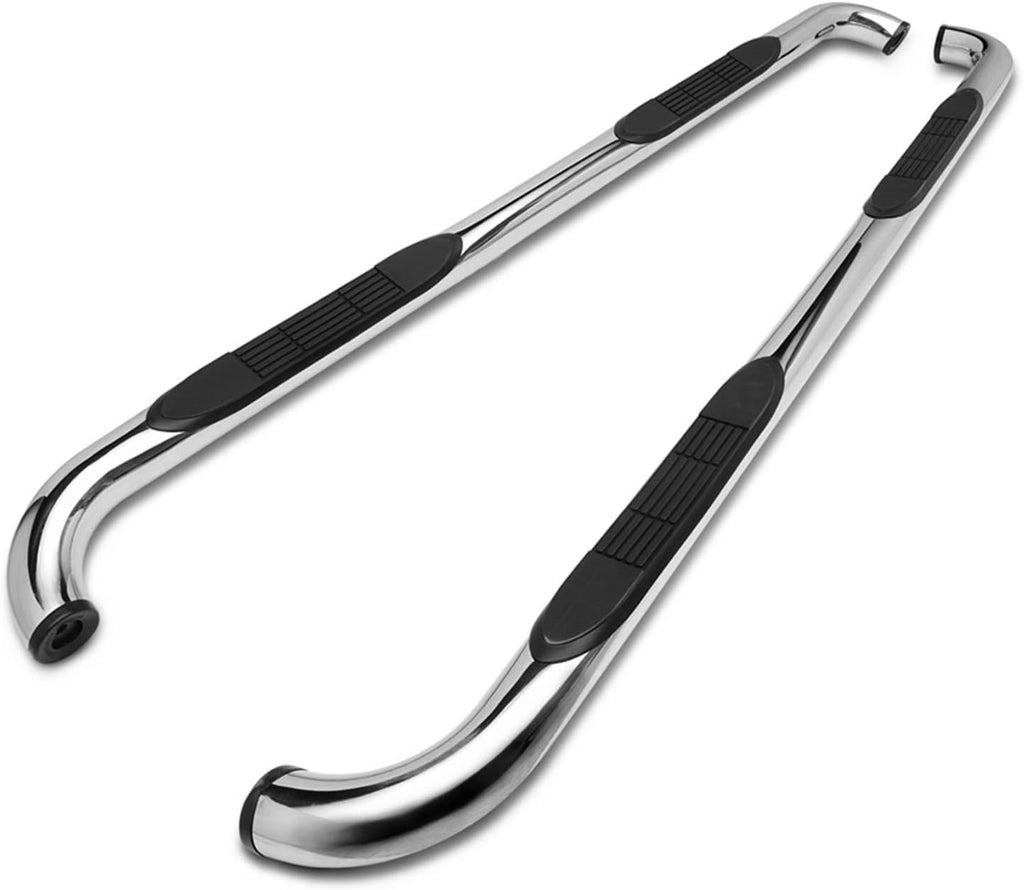 Black Side Bars Nerf Bars for Chevy Silverado GMC Sierra Crew Cab Truck 2pcs Z447