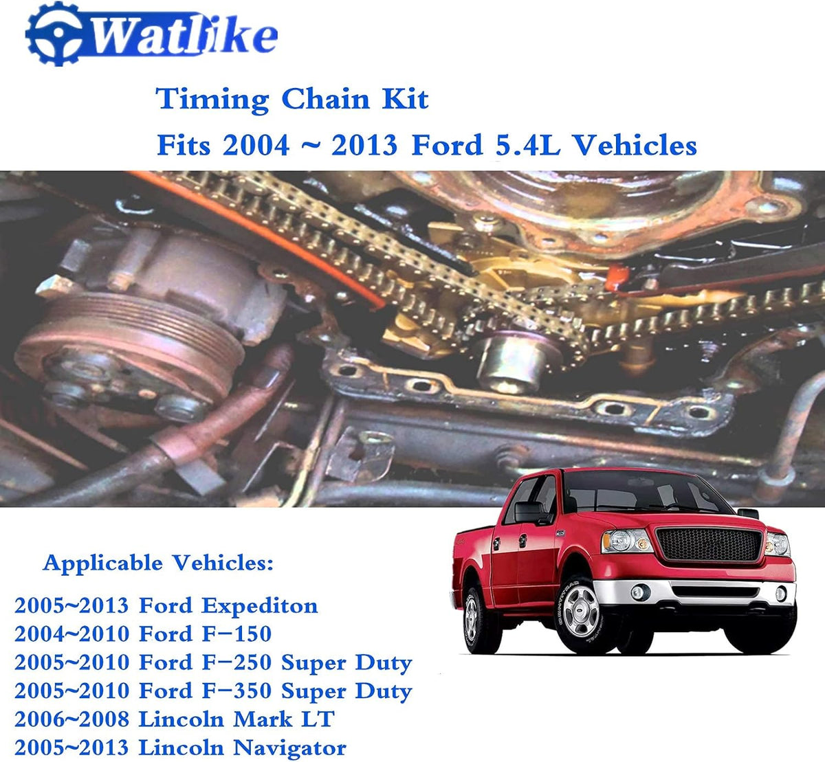 Variable Camshaft Timing Chain Kit with Guide, Tensioner, Phaser T54333