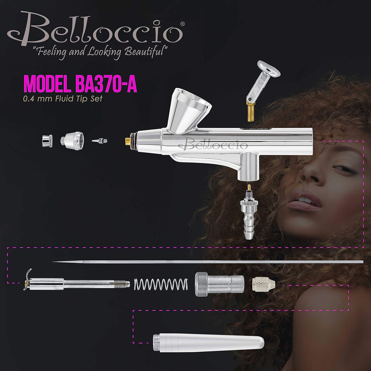 Airbrush with 0.4mm Tip and 1/16 oz Cup O76556