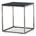 Black Engineered Wood & Metal Side Table O747033