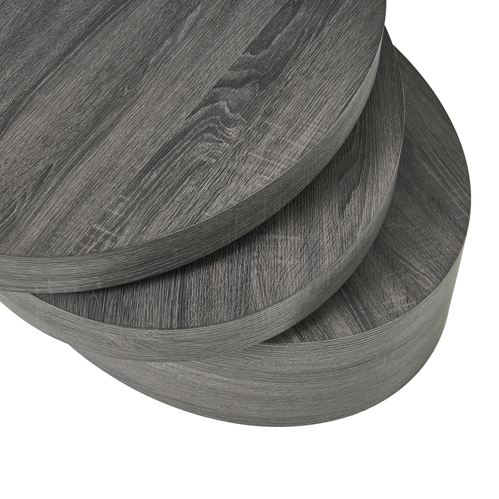 Black Rotatable Oval Coffee Table W160527