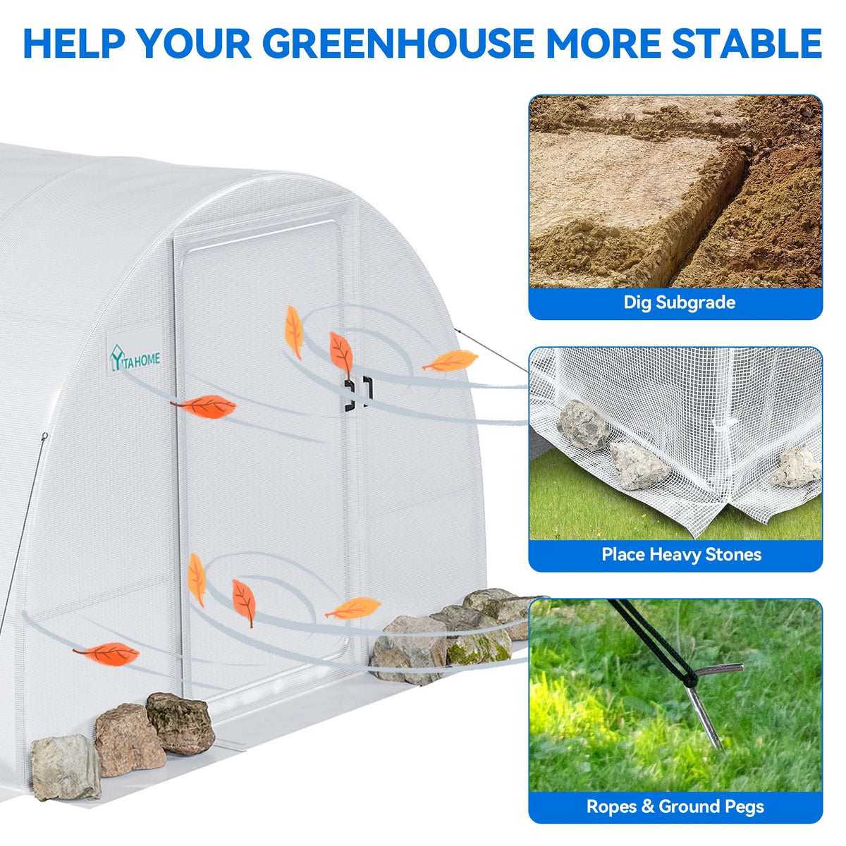 20x10x7ft Heavy Duty Walk-in Greenhouse Y934395