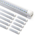10-Pack 8ft 90W T8 Integrated LED Tube Light 6500K 12000LM V-Shape Linkable Clear Cover B318