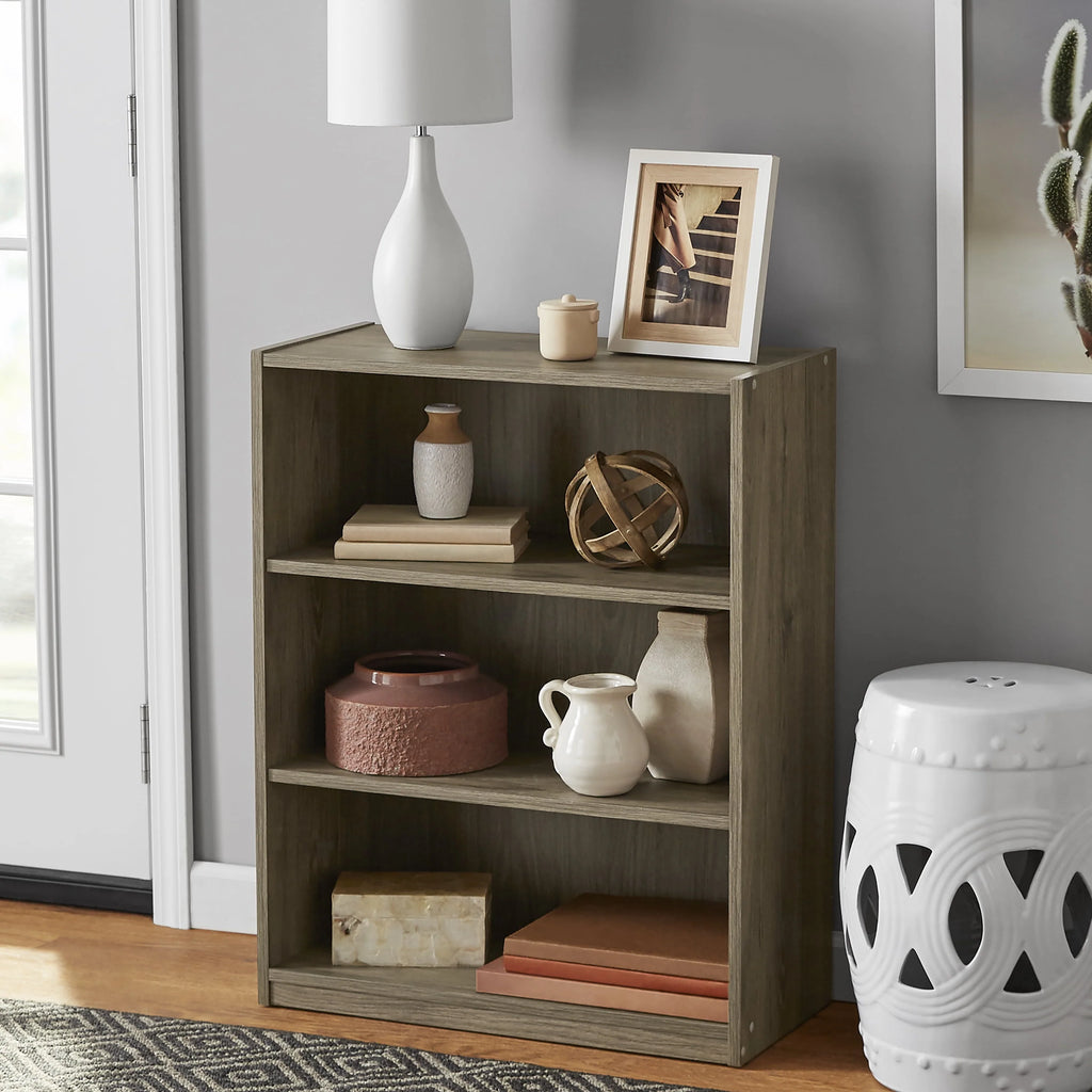 3-Shelf Bookcase with Adjustable Shelves V312
