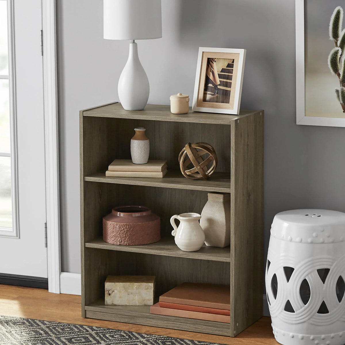 3-Shelf Bookcase with Adjustable Shelves V312