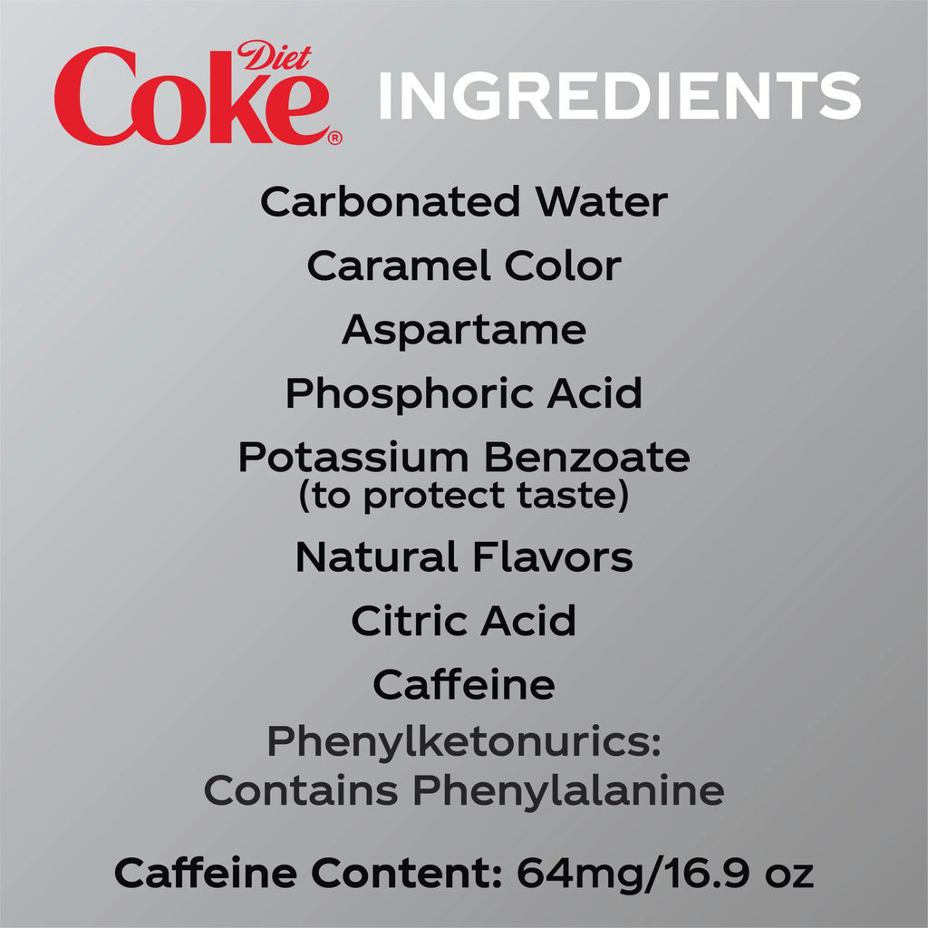 Diet Coke Soda Soft Drink, 16.9 fl oz, 24 Pack S34633