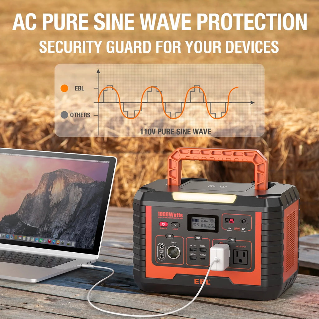 1000W 999Wh Portable Power Station A7036