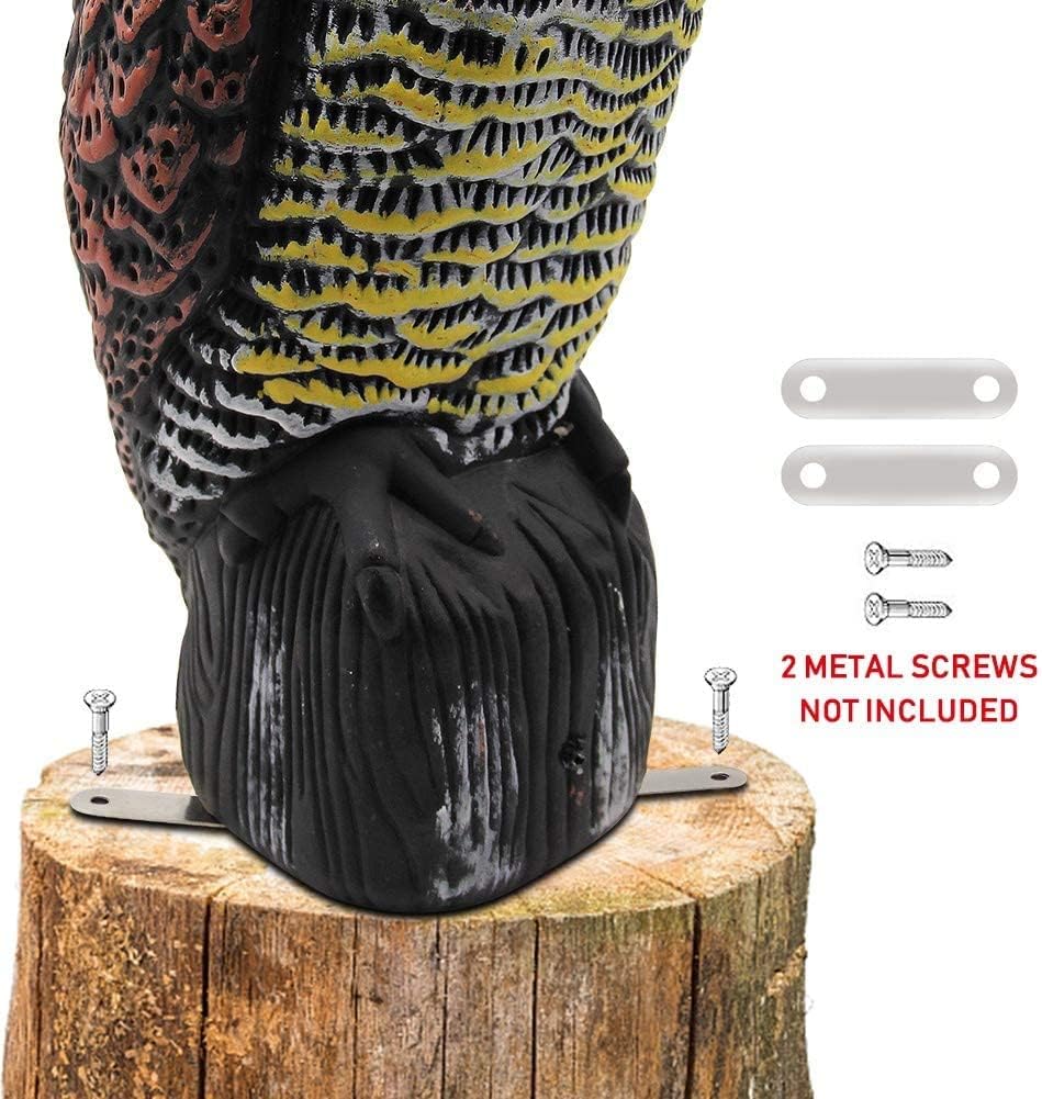 Solar Powered Owl Statue with Red Eyes S593