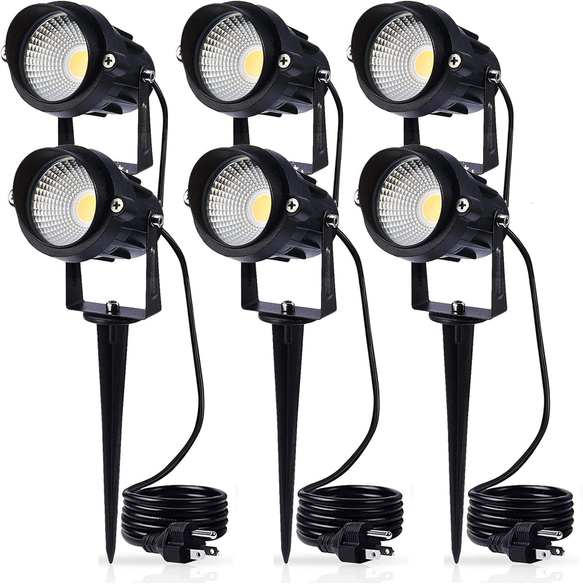 Warm White Waterproof LED Landscape Spot Lights 6 Pack T45991