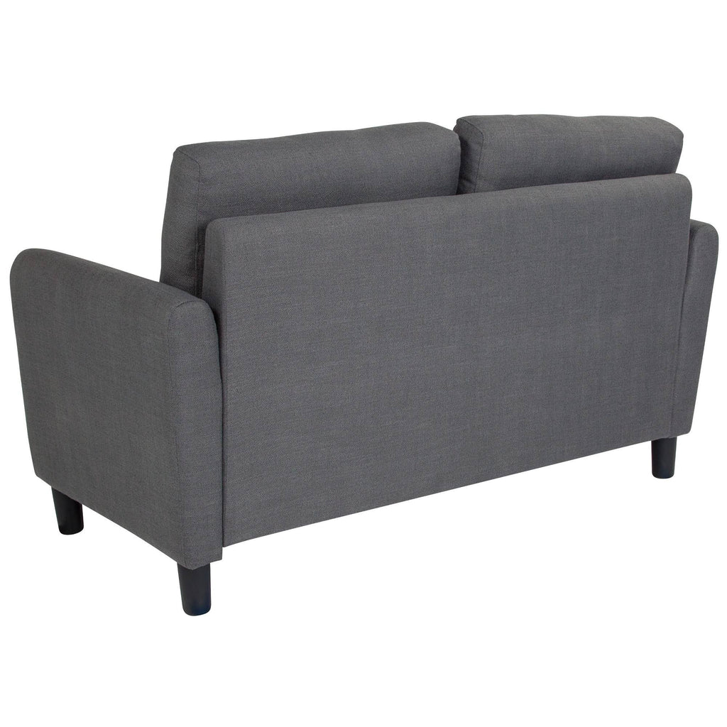 Dark Gray Fabric Loveseat Couch I614547