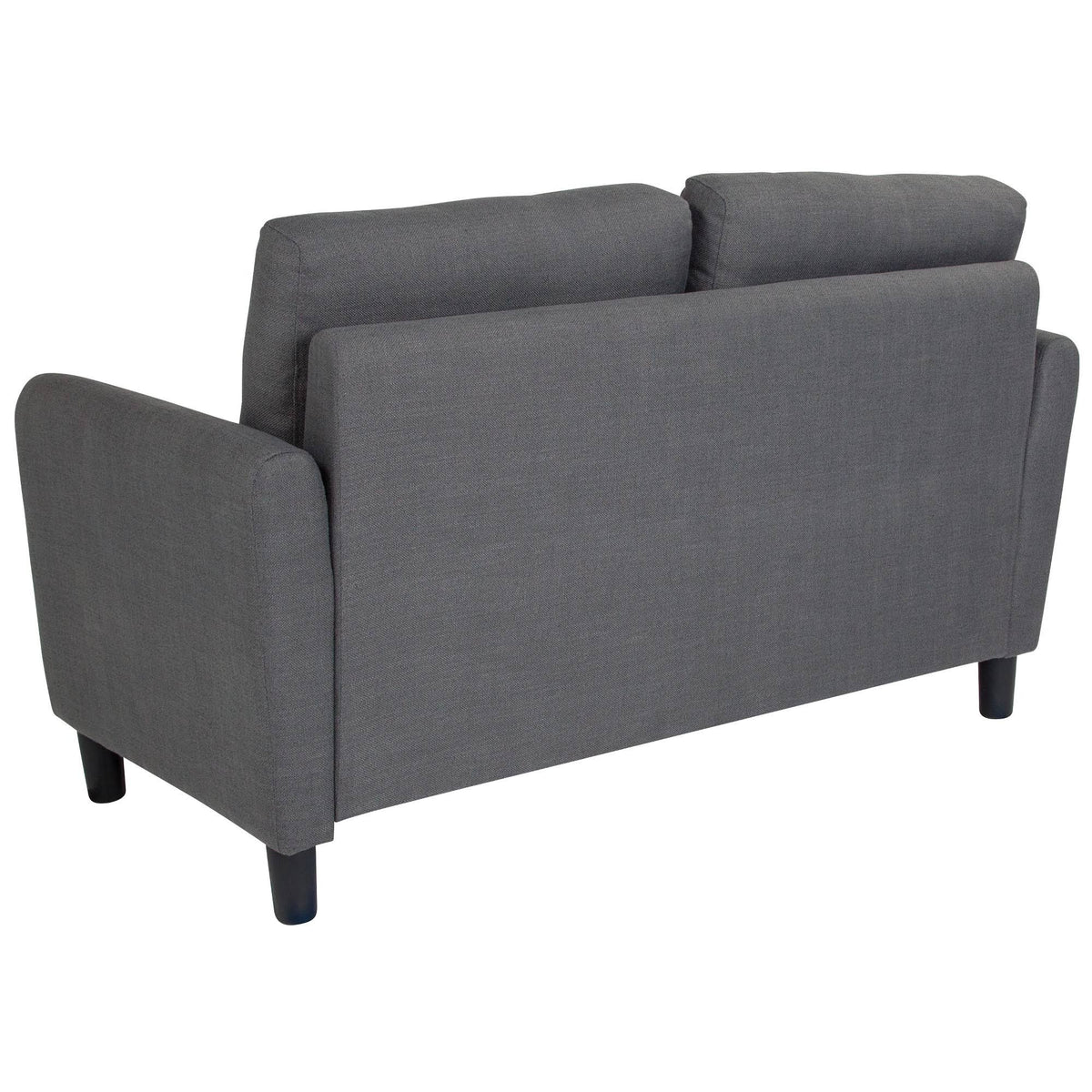 Dark Gray Fabric Loveseat Couch I614547