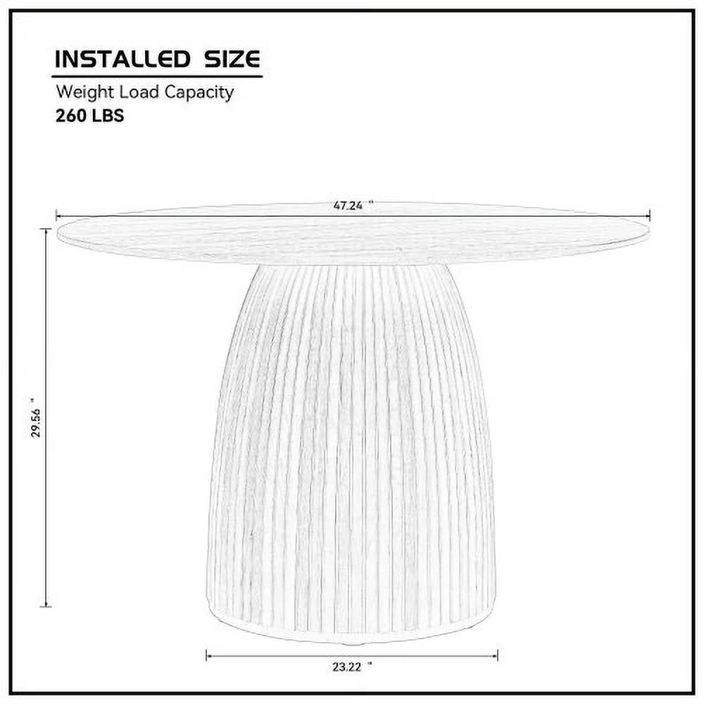 47.24 inch Black MDF Dining Table Z774341