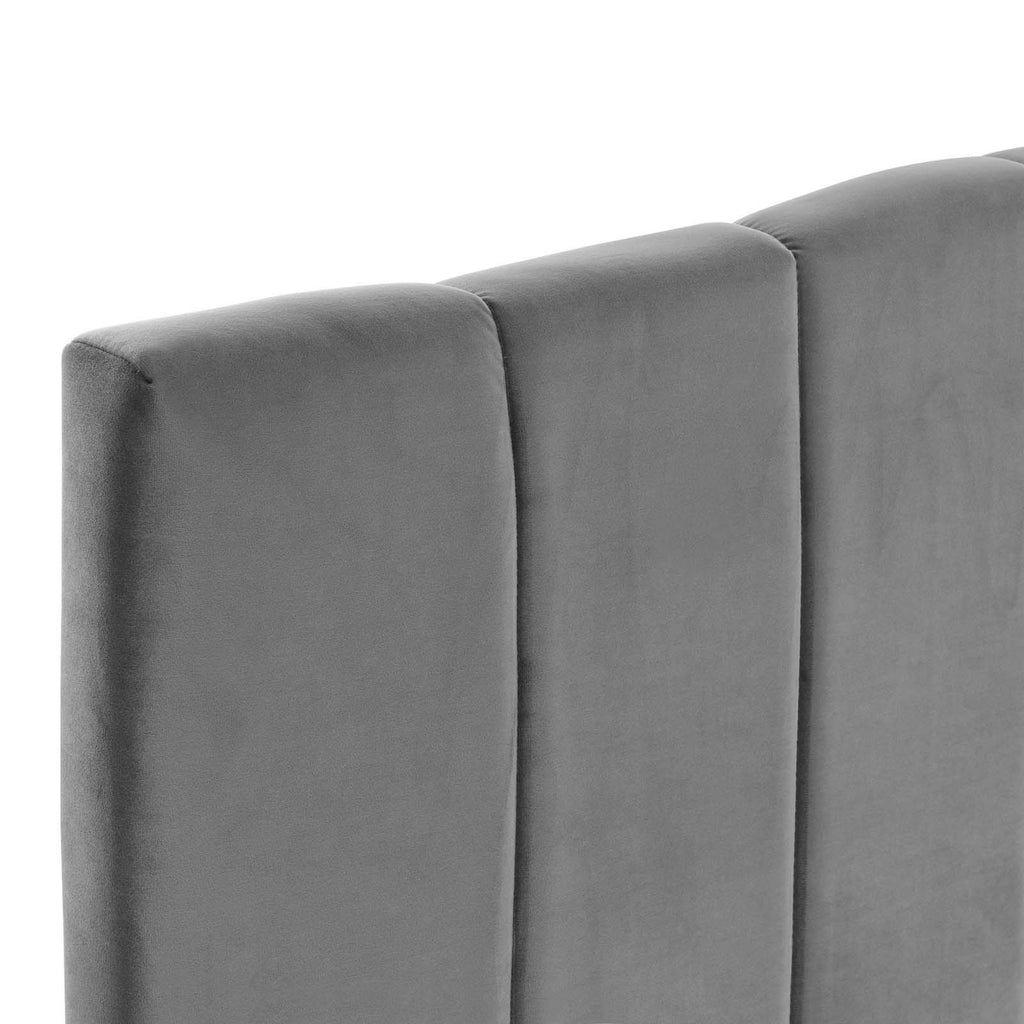 Mint Channel Tufted Velvet Headboard B320