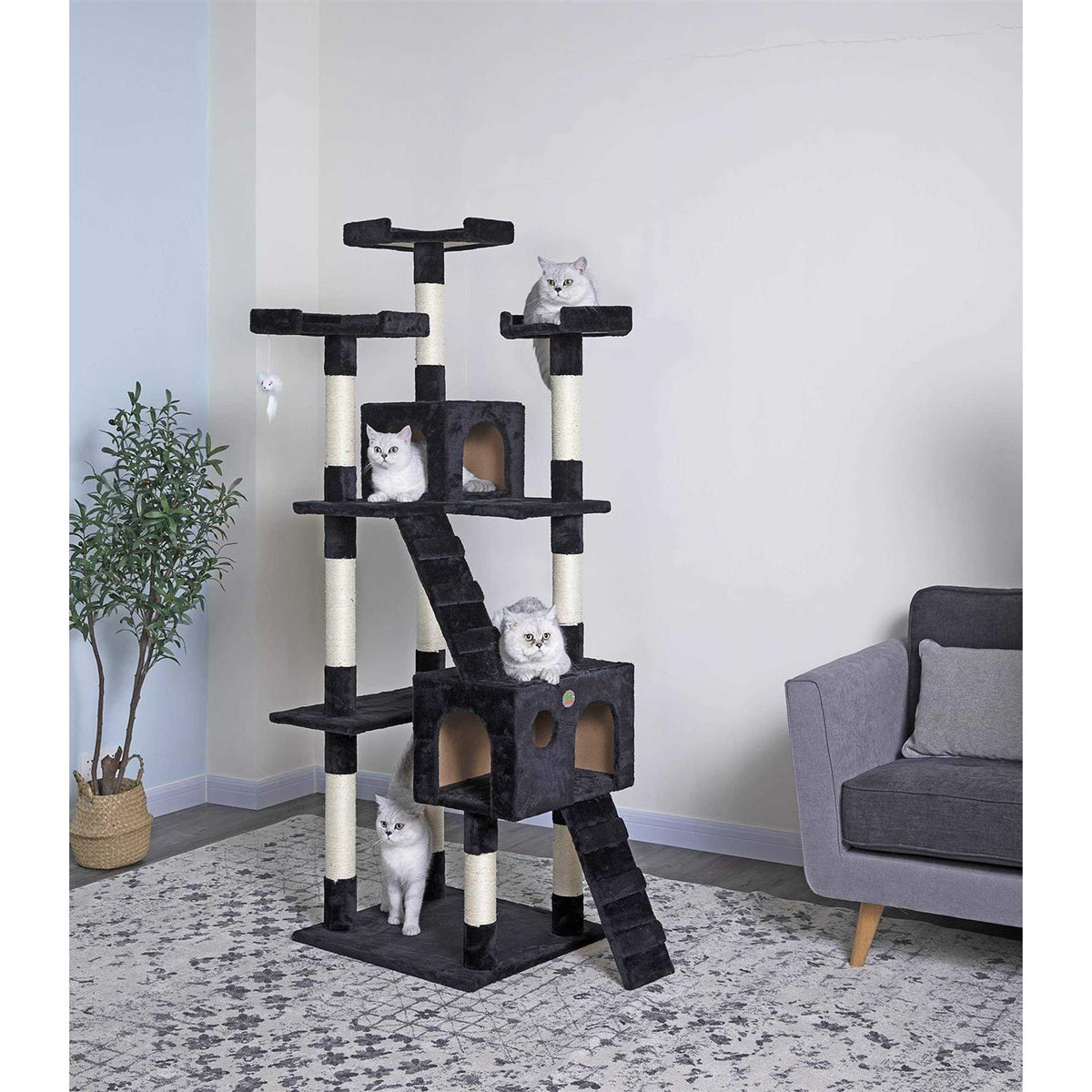 72 in. Cat Tree Condo Furniture L978204