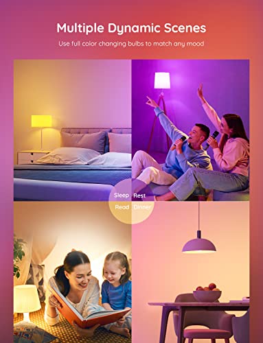 Color Changing Smart LED Light Bulbs 4 Pack F79107