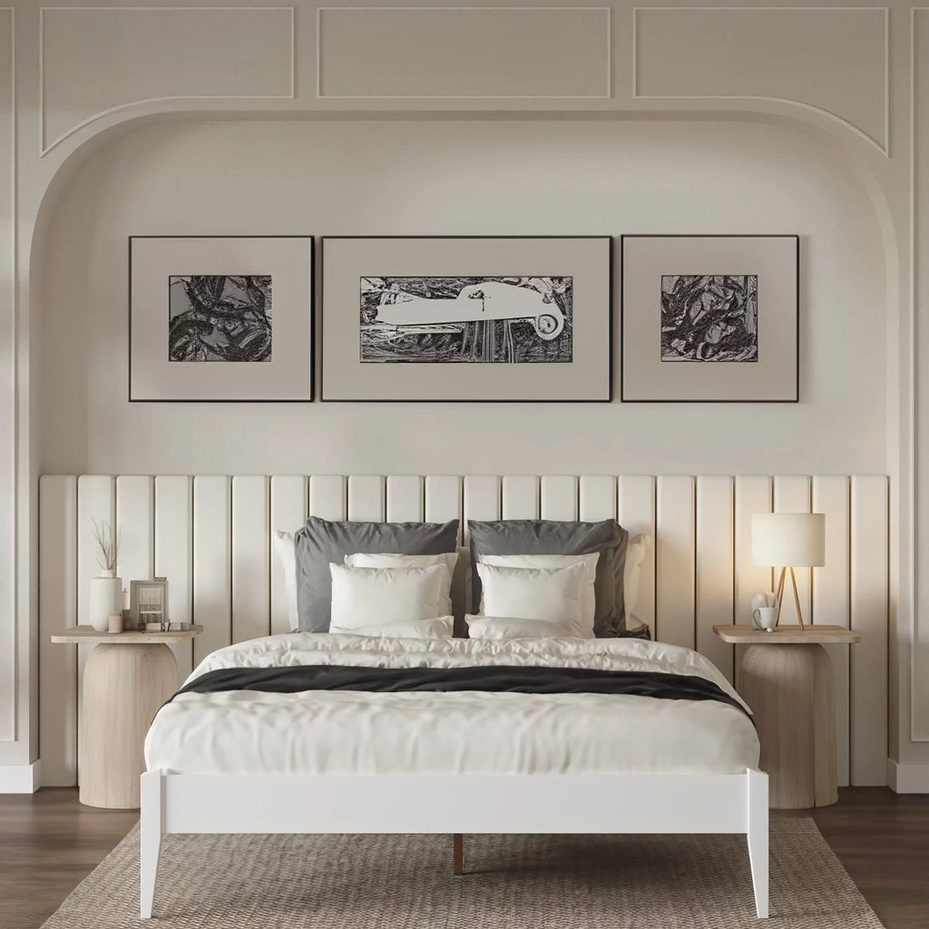 15" Queen Solid Wood Platform Bed Frame S141366