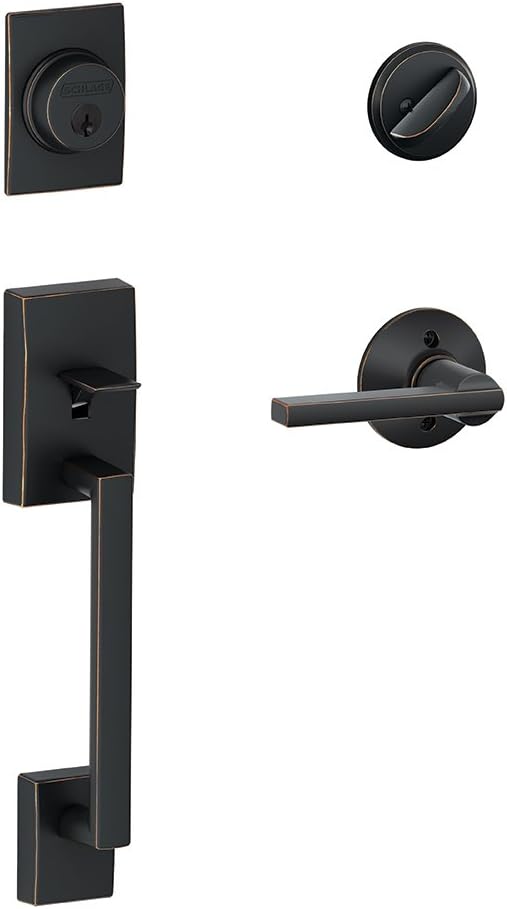 Matte Black Front Entry Handleset with Deadbolt Y80386