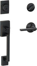 Matte Black Front Entry Handleset with Deadbolt Y80386