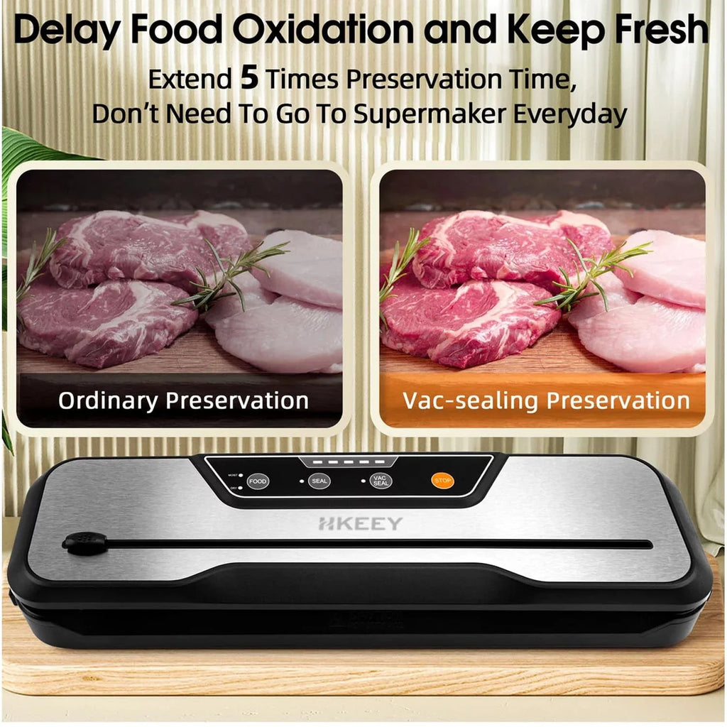 Food Vacuum Sealer Machine with 2 Rolls Vacuum Sealer Bags X96137