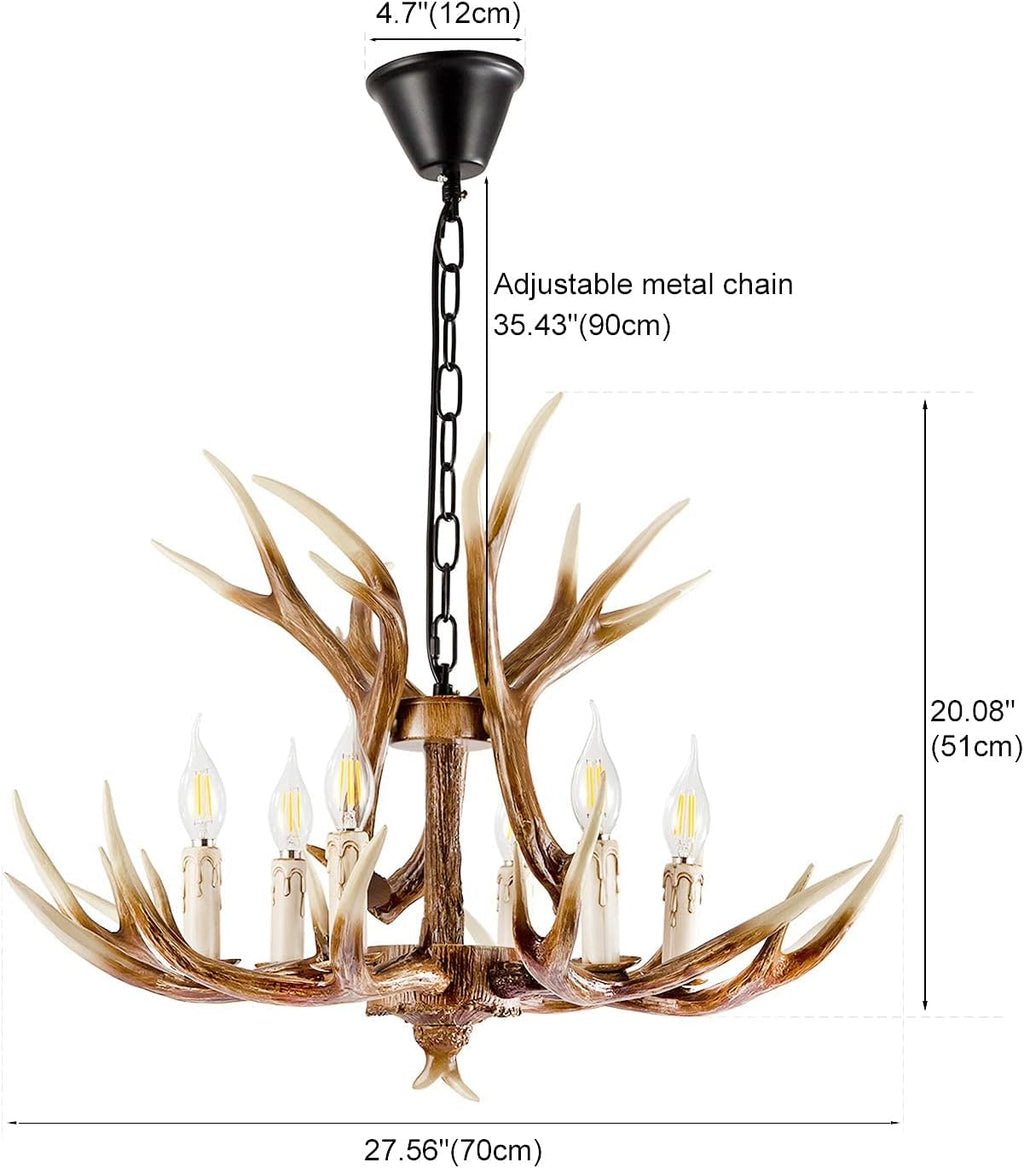 6 Lights Antler Chandelier T511