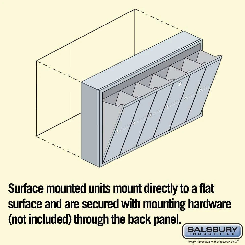 6 Doors Aluminum Vertical Mailbox Y75354