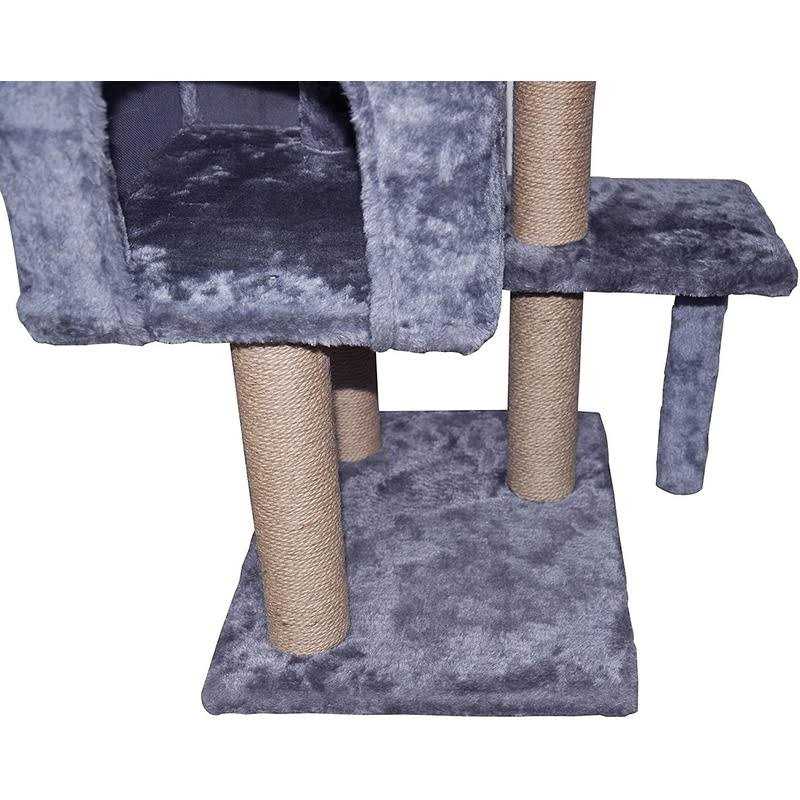 Cat Tree with Scratching Toy Grey N9459