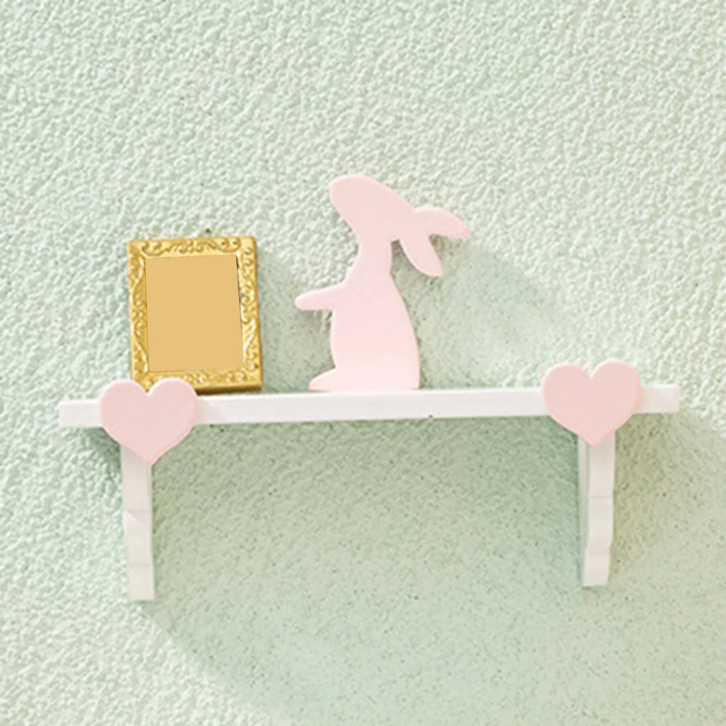 Mini Rabbit Rack Birch Dollhouse Shelf M361